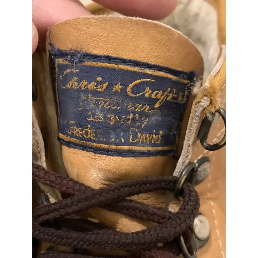 Vtg Womens Chris Craft Duck Boots High Top Footwear Leather Shoes Size 7